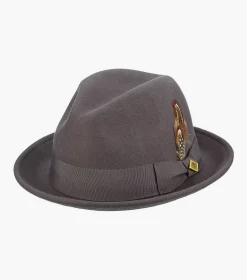 Stacy Adams Ari Fedora Wool Felt Pinch Front Hat