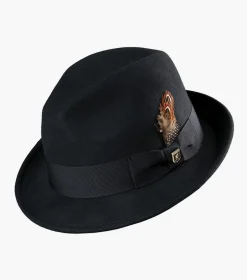Stacy Adams Ari Fedora Wool Felt Pinch Front Hat