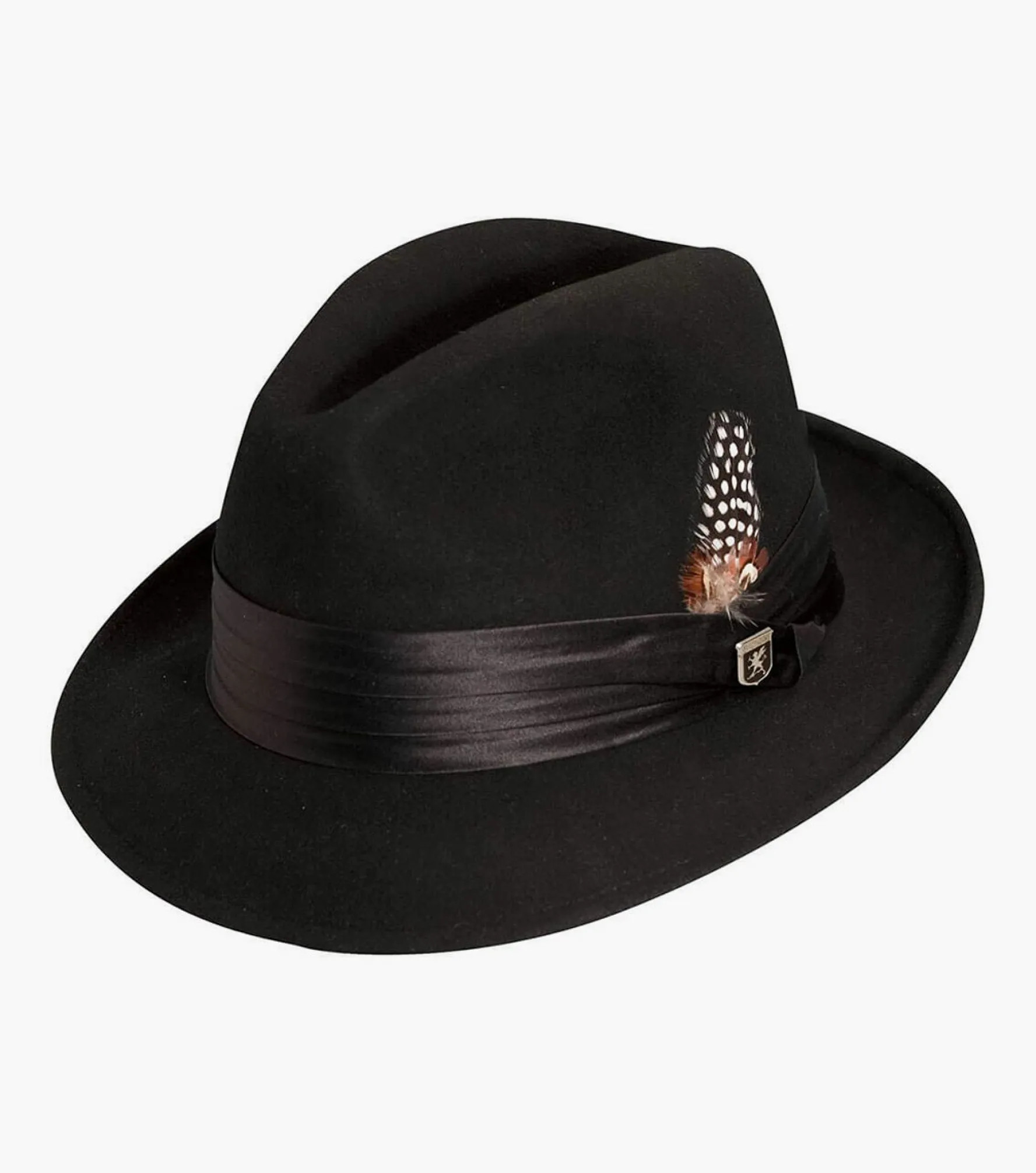 Stacy Adams Ash Fedora Crushable Wool Felt Pinch Front Hat