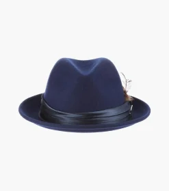 Stacy Adams Ash Fedora Crushable Wool Felt Pinch Front Hat