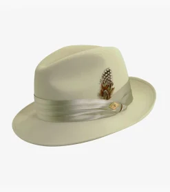 Stacy Adams Ash Fedora Crushable Wool Felt Pinch Front Hat