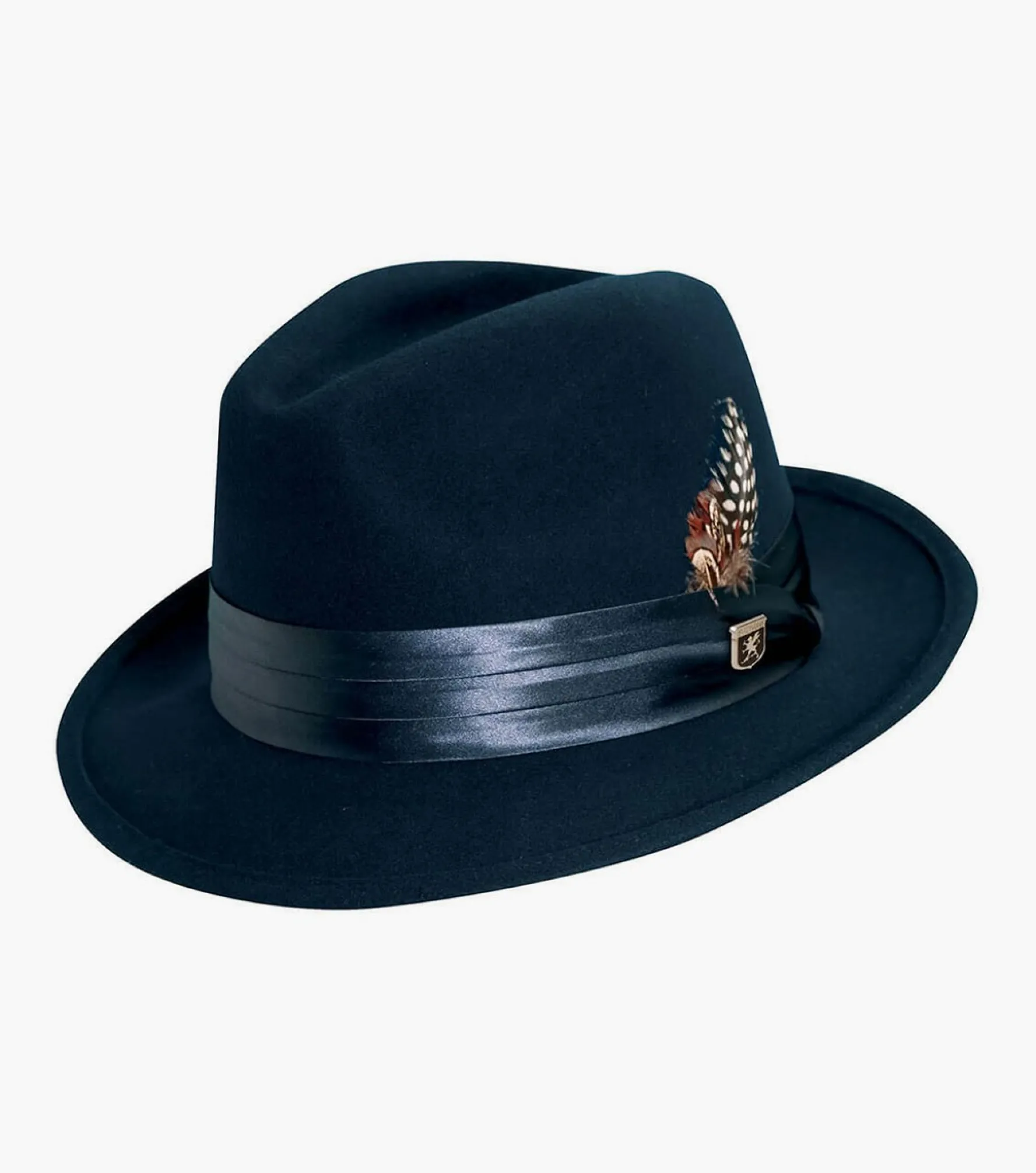 Stacy Adams Ash Fedora Crushable Wool Felt Pinch Front Hat