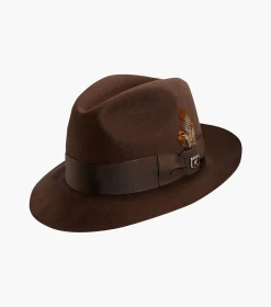 Stacy Adams August Fedora Wool Felt Pinch Front Hat