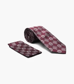 Stacy Adams Braxton Tie And Hanky Set