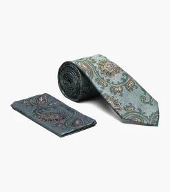 Stacy Adams Brennan Tie & Hanky Set