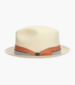 Stacy Adams Brunswick Fedora Toyo Pinch Front Hat