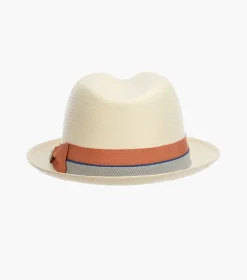 Stacy Adams Brunswick Fedora Toyo Pinch Front Hat