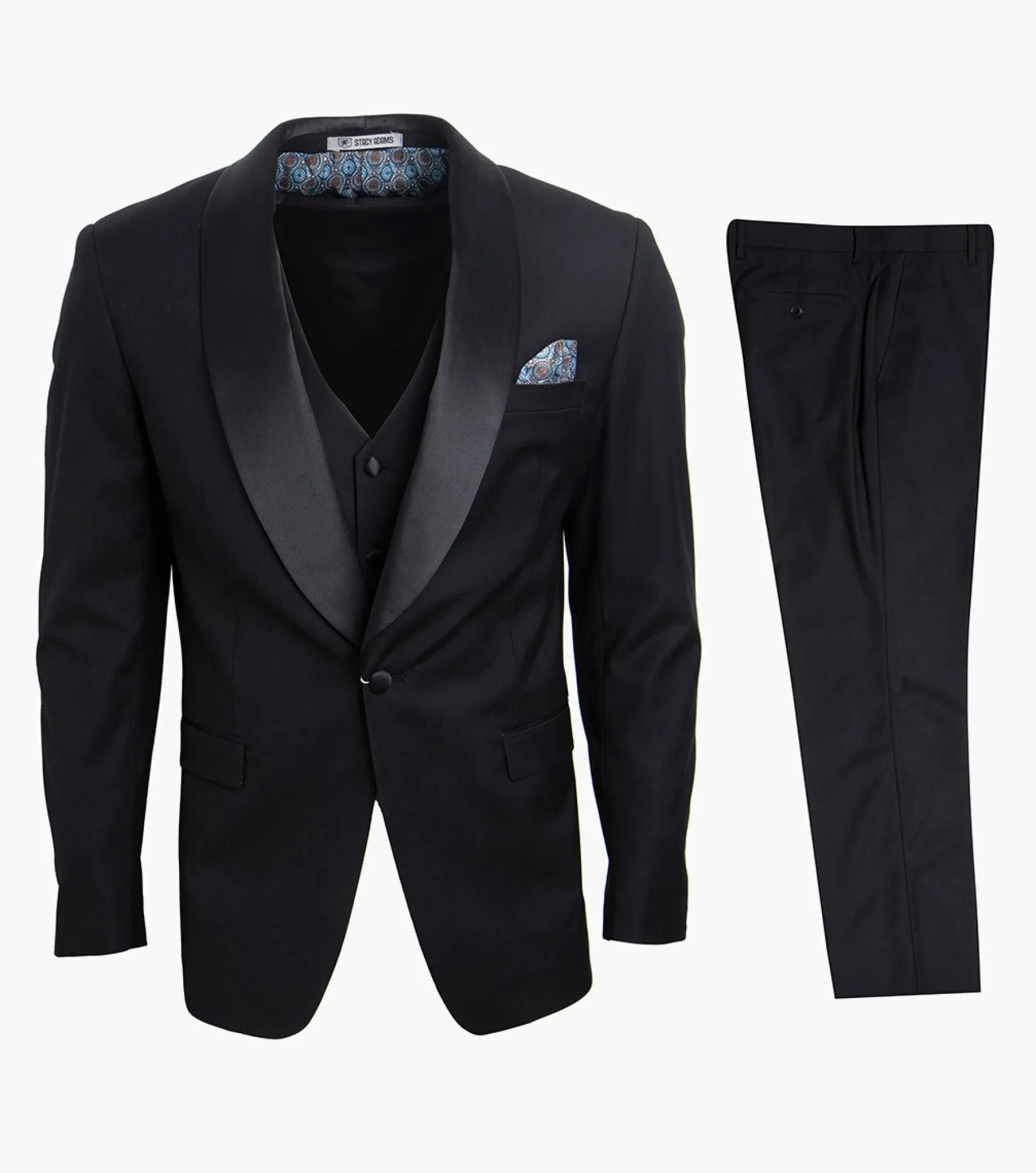 Stacy Adams Calloway 3 Piece Vested Tux