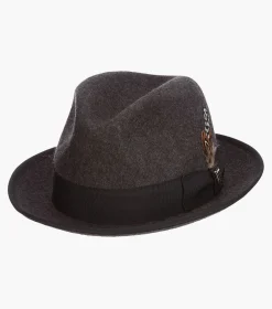 Stacy Adams Clifton Fedora Wool Pinch Front Hat
