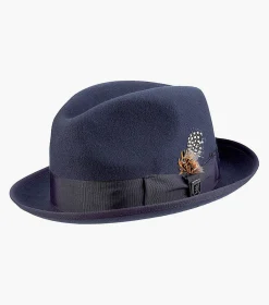 Stacy Adams Clifton Fedora Wool Pinch Front Hat