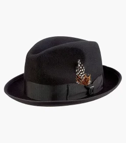 Stacy Adams Clifton Fedora Wool Pinch Front Hat