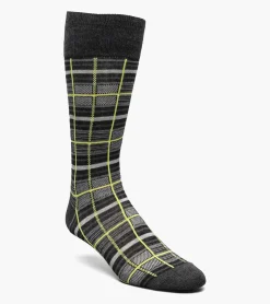 Stacy Adams Cool Plaid Men\\'S Crew Dress Socks
