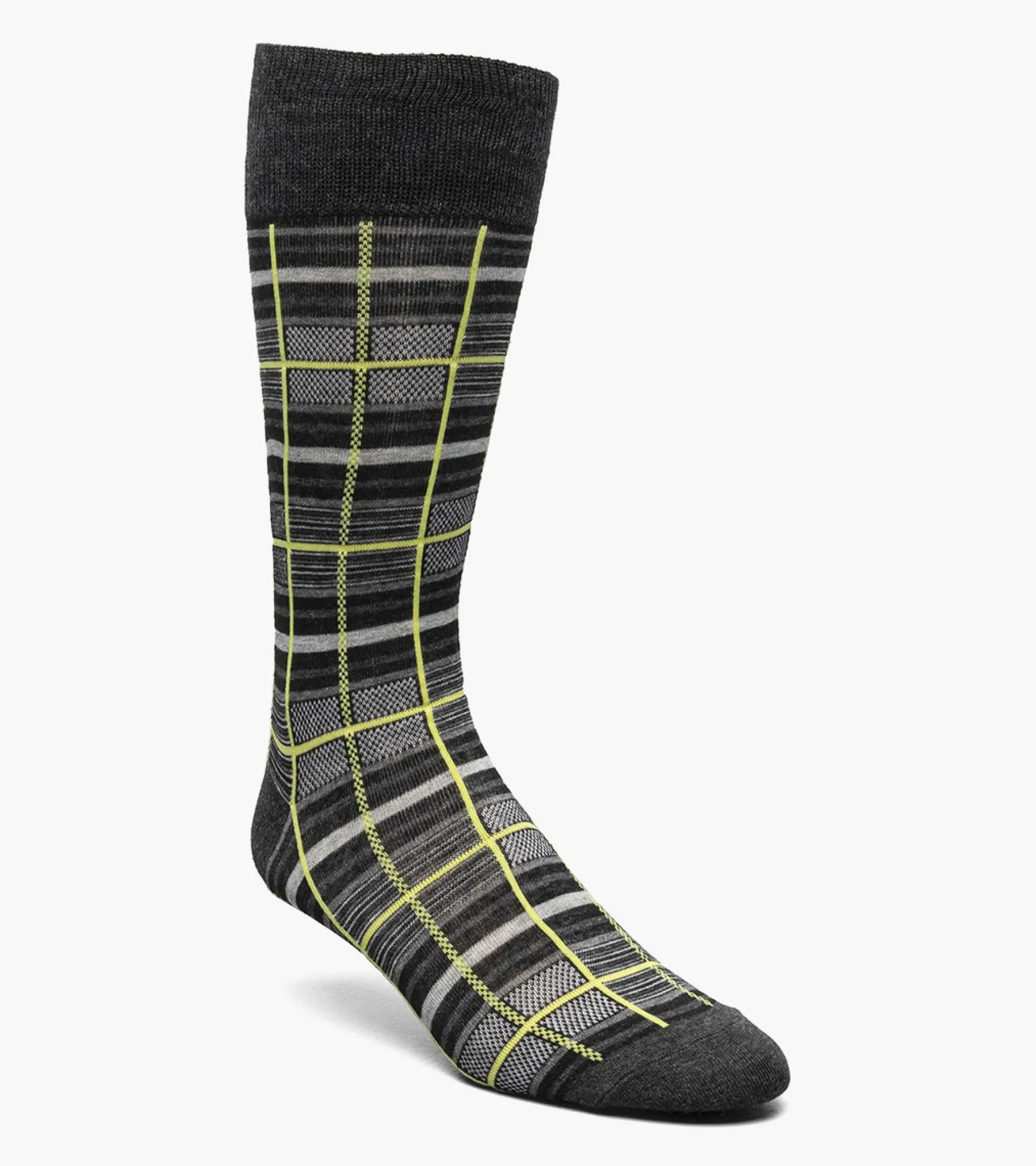 Stacy Adams Cool Plaid Men\\'S Crew Dress Socks