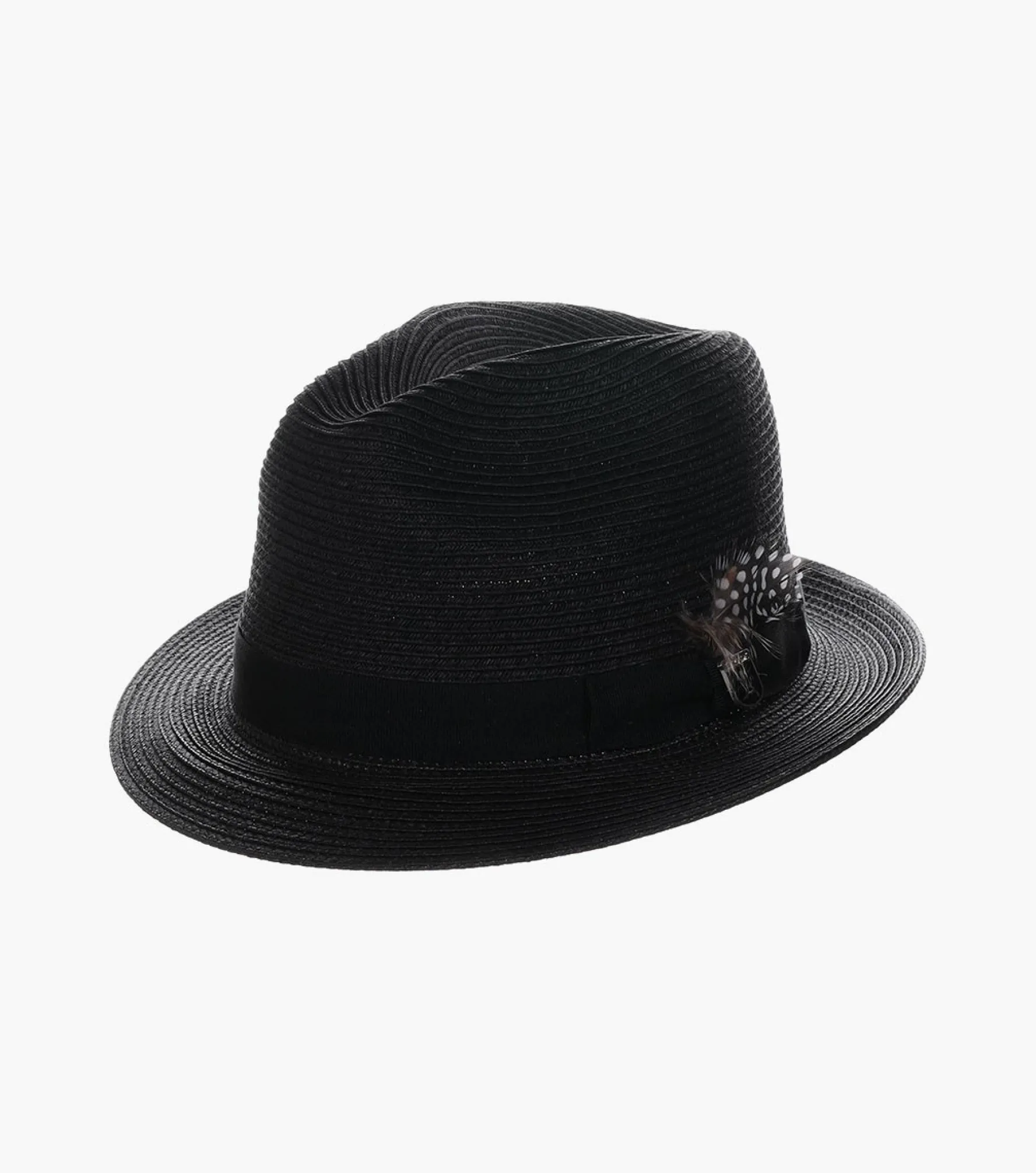 Stacy Adams Corby Fedora Paper Braid Pinch Front Hat