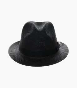 Stacy Adams Corby Fedora Paper Braid Pinch Front Hat