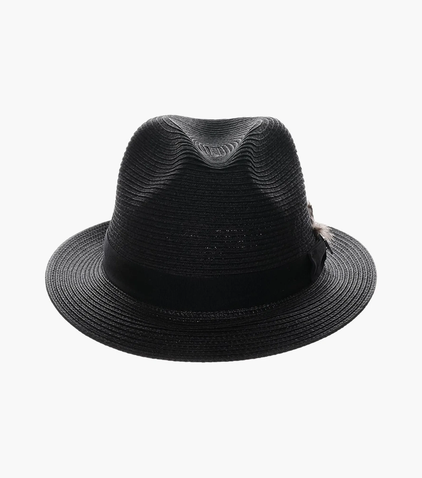 Stacy Adams Corby Fedora Paper Braid Pinch Front Hat