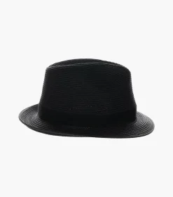 Stacy Adams Corby Fedora Paper Braid Pinch Front Hat