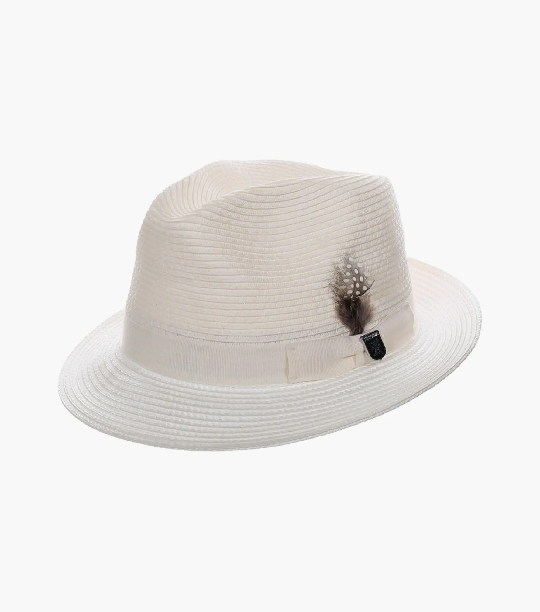 Stacy Adams Corby Fedora Paper Braid Pinch Front Hat
