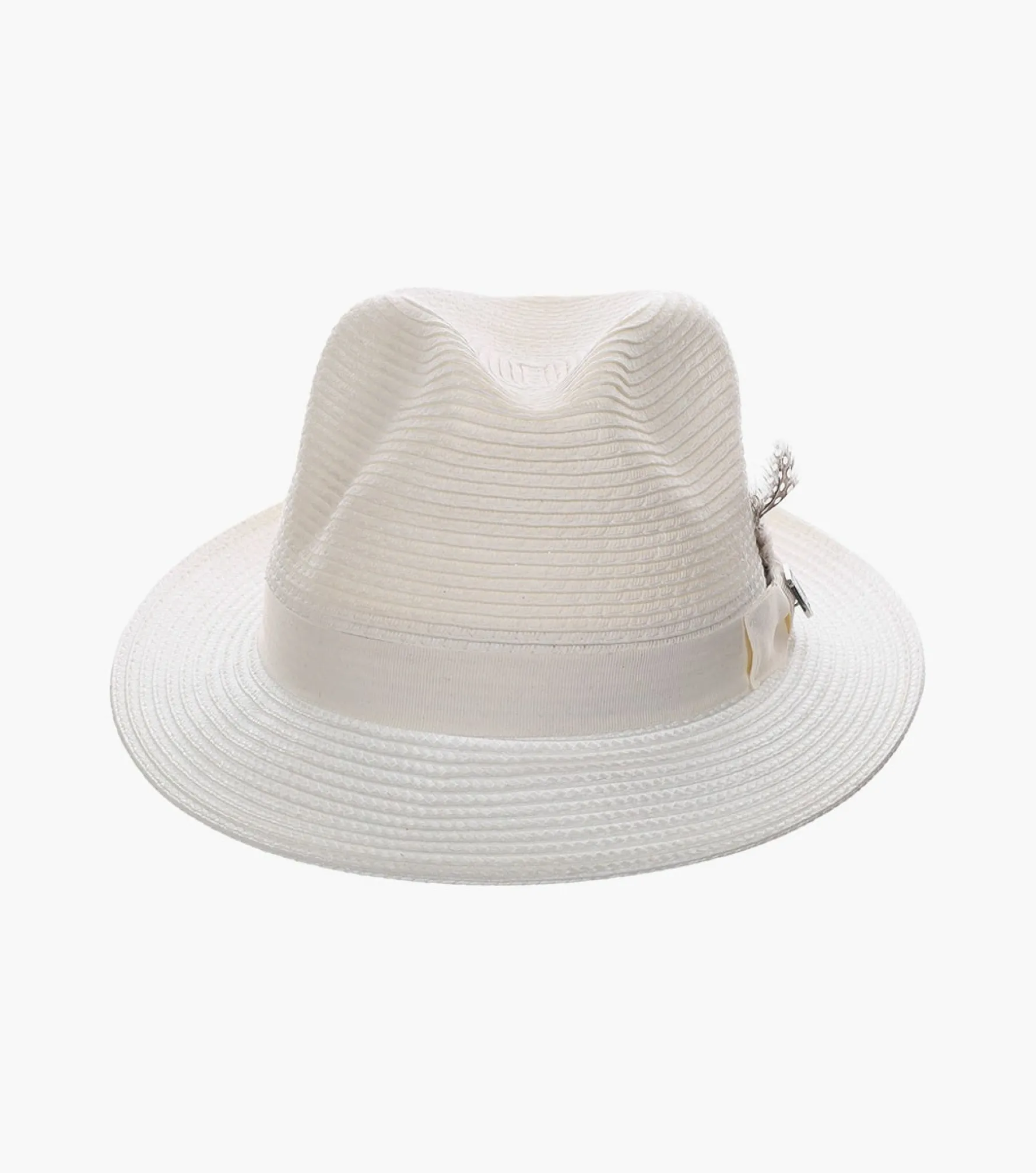 Stacy Adams Corby Fedora Paper Braid Pinch Front Hat