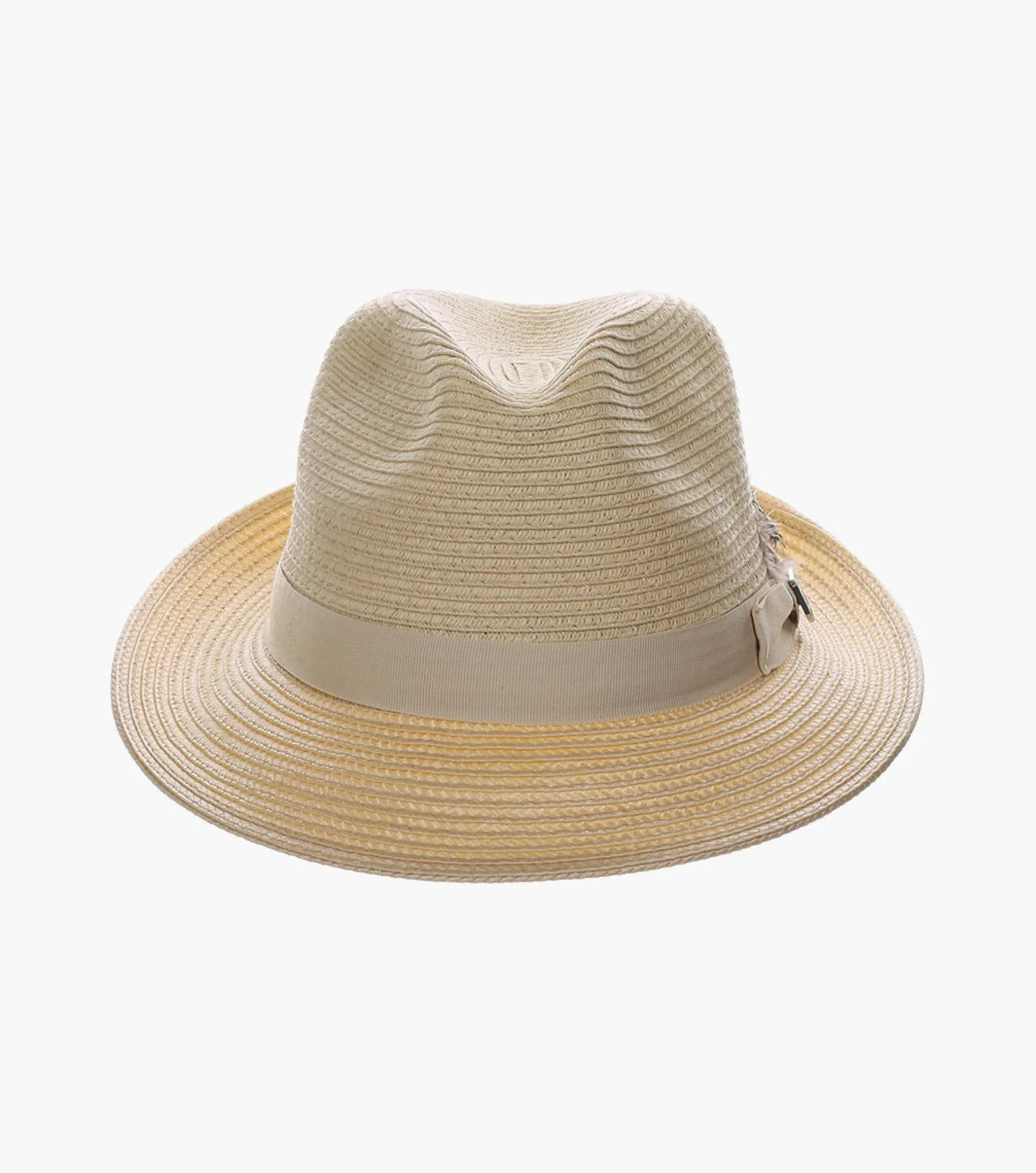 Stacy Adams Corby Fedora Paper Braid Pinch Front Hat