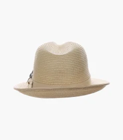 Stacy Adams Corby Fedora Paper Braid Pinch Front Hat