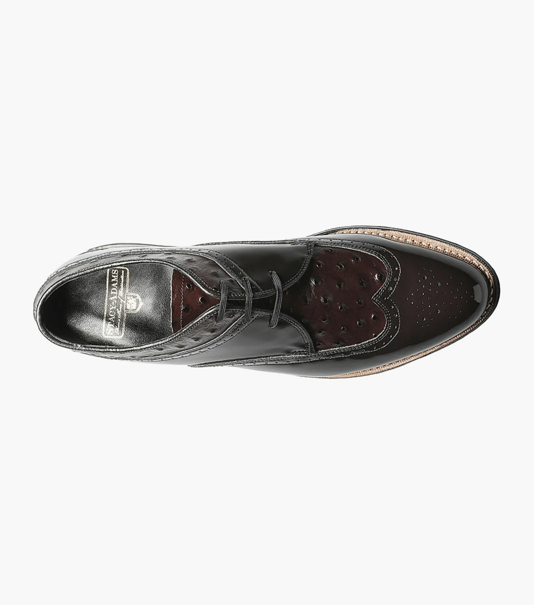 Stacy Adams Dayton Ostrich Wingtip Oxford
