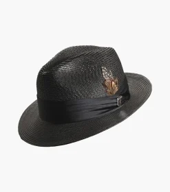 Stacy Adams Dublin Fedora Poly Braided Pinch Front Hat