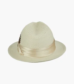 Stacy Adams Dublin Fedora Poly Braided Pinch Front Hat