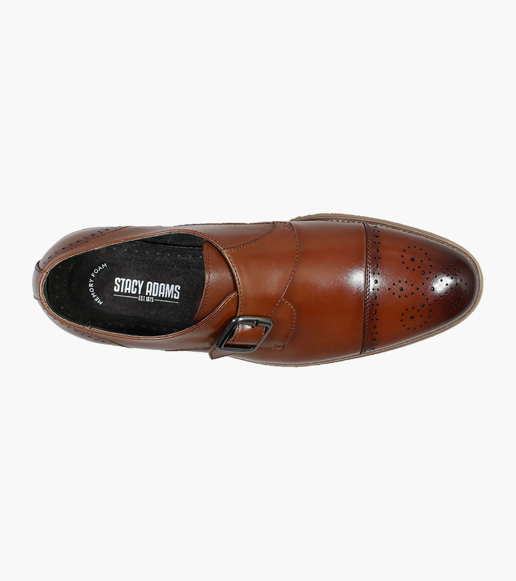 Stacy Adams Duncan Cap Toe Monk Strap
