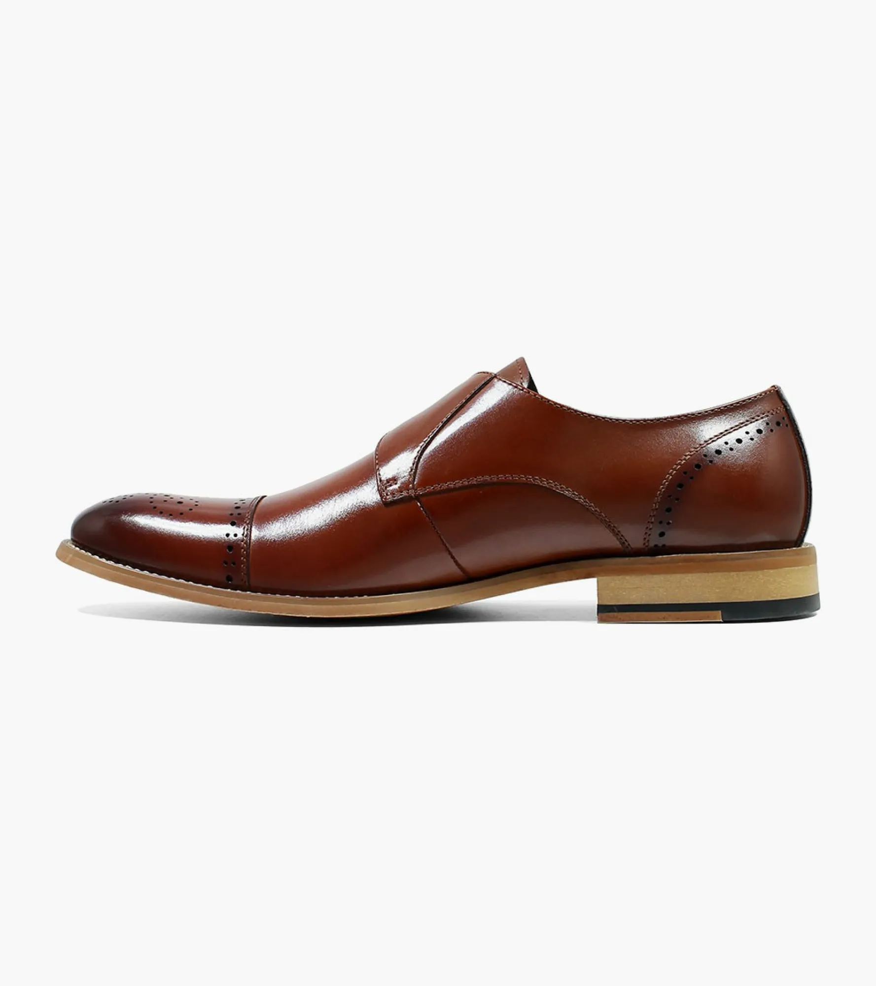 Stacy Adams Duncan Cap Toe Monk Strap