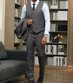 Stacy Adams Fiennes 3 Piece Vested Suit