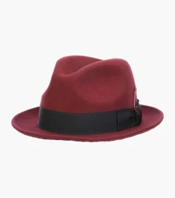 Stacy Adams Highland Fedora Wool Felt Pinch Front Hat