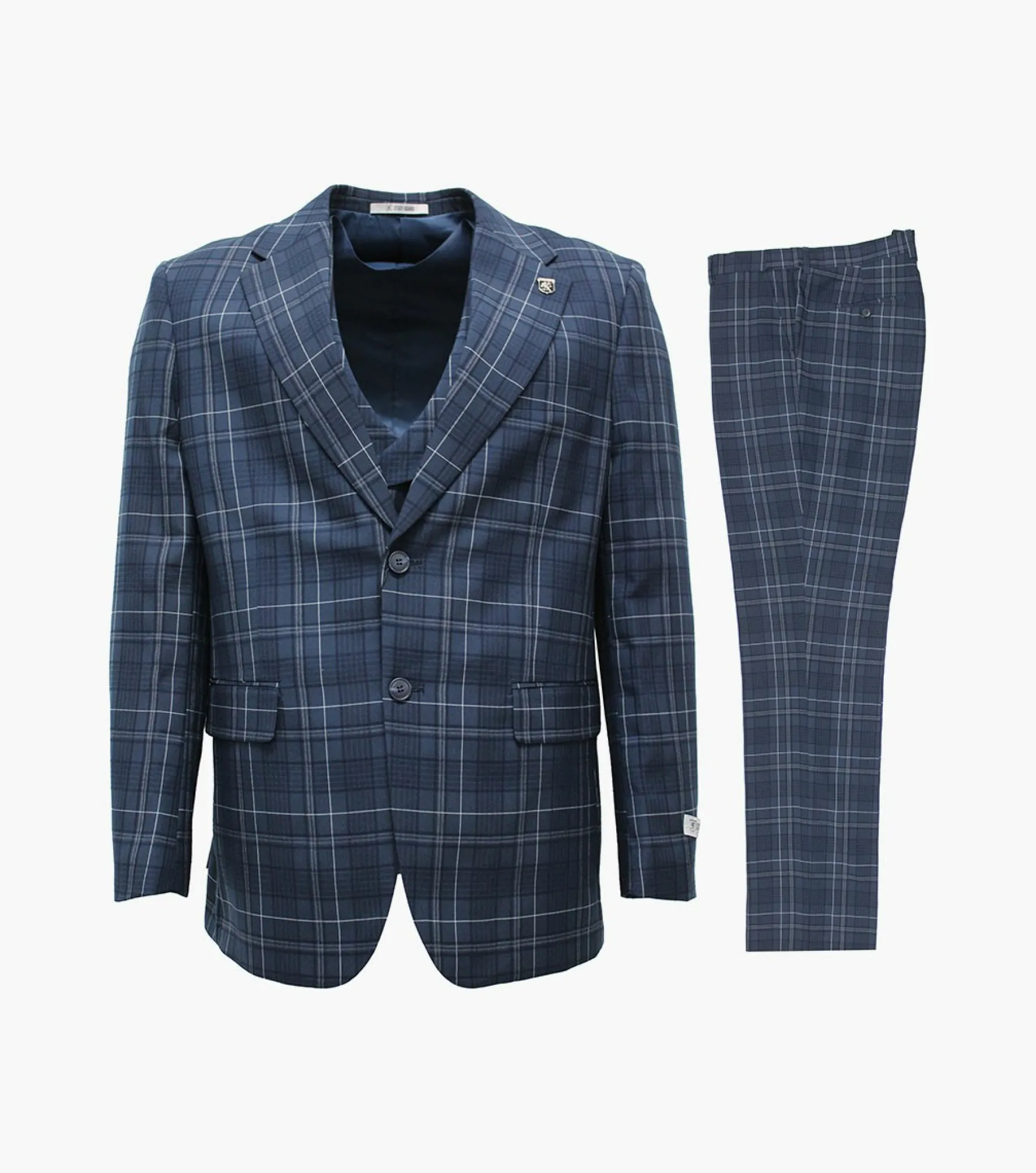 Stacy Adams Hopkins 3 Piece Vested Suit