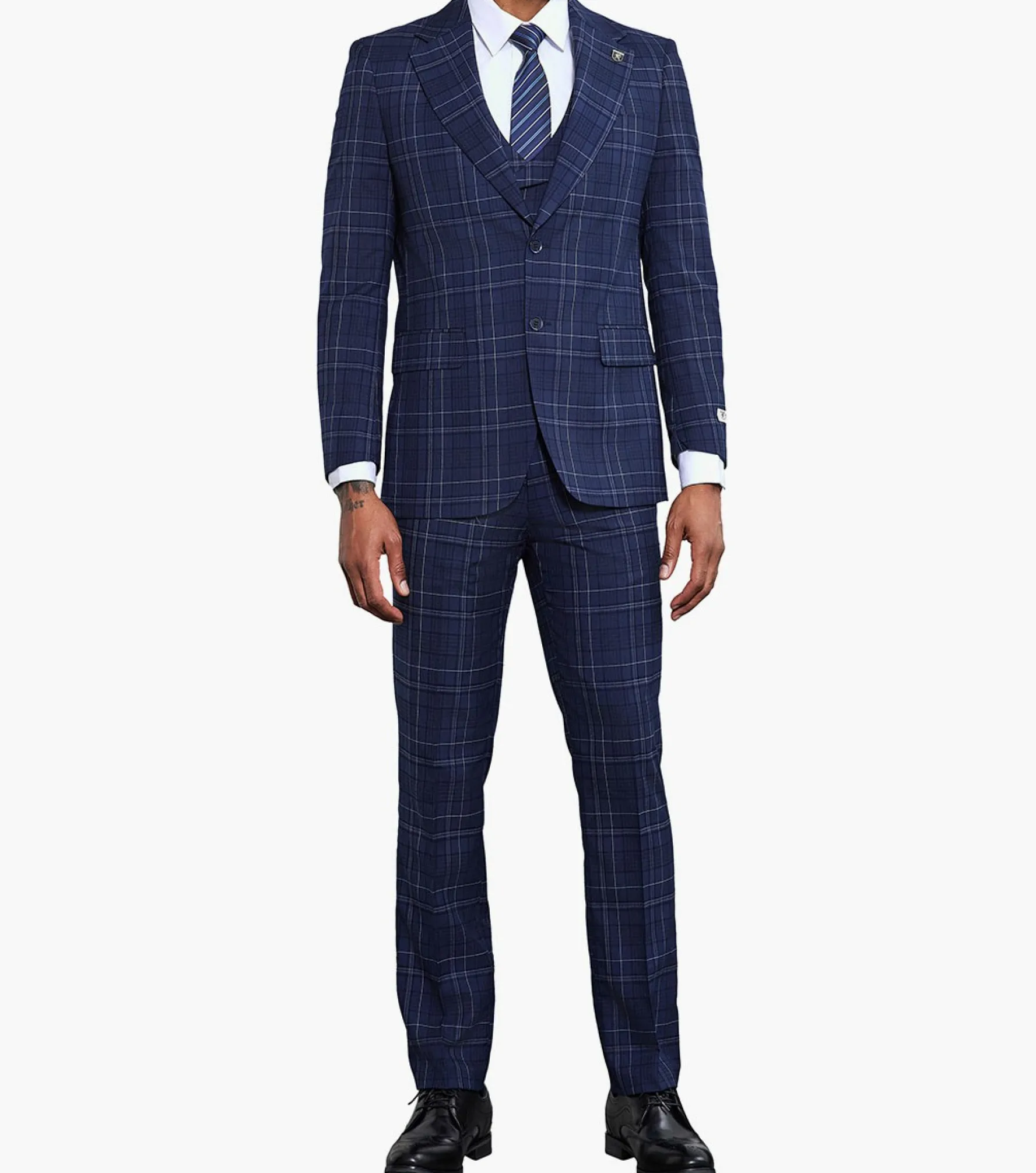 Stacy Adams Hopkins 3 Piece Vested Suit