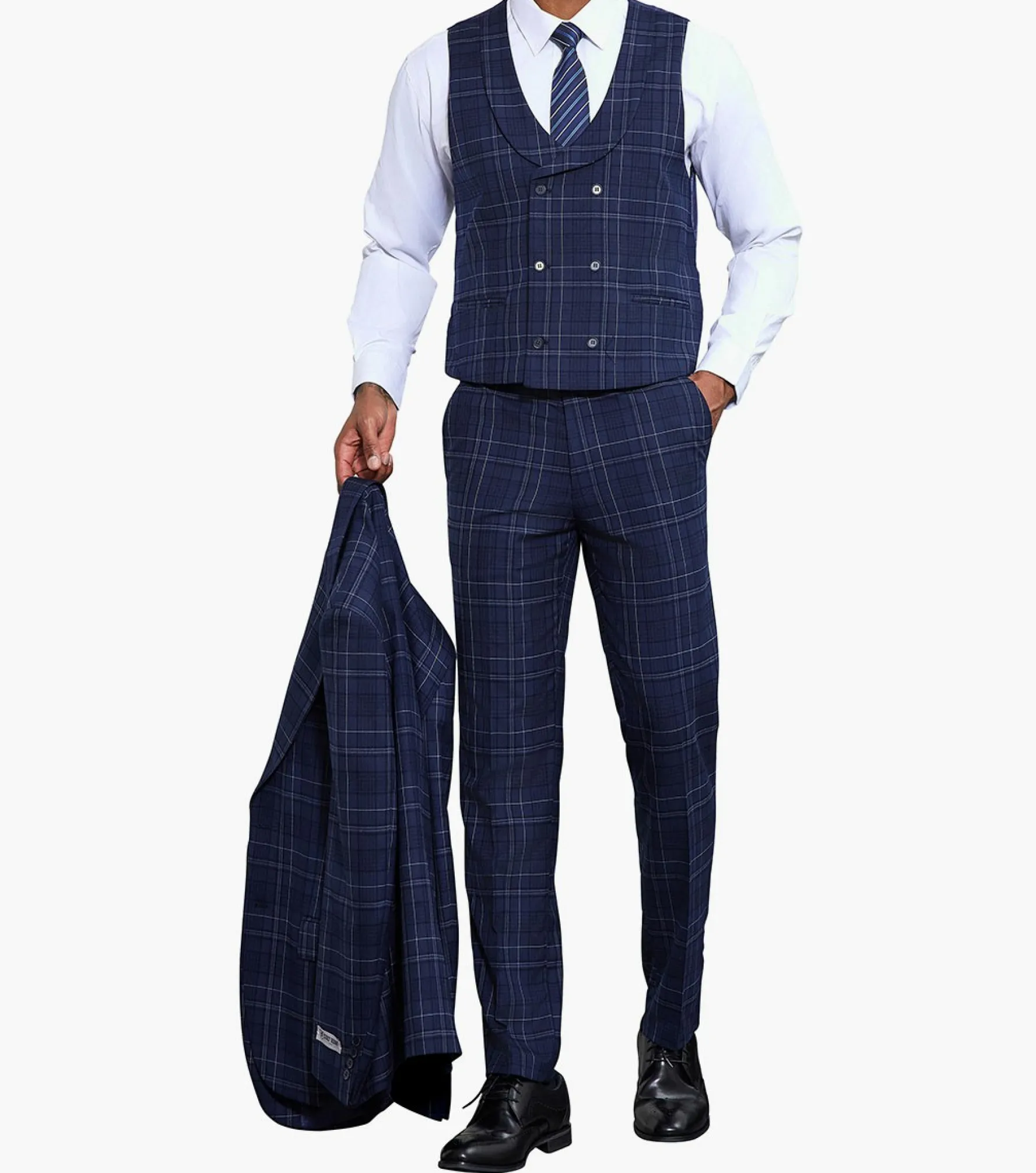 Stacy Adams Hopkins 3 Piece Vested Suit