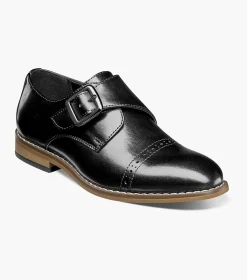 Stacy Adams Kids Desmond Cap Toe Monk Strap