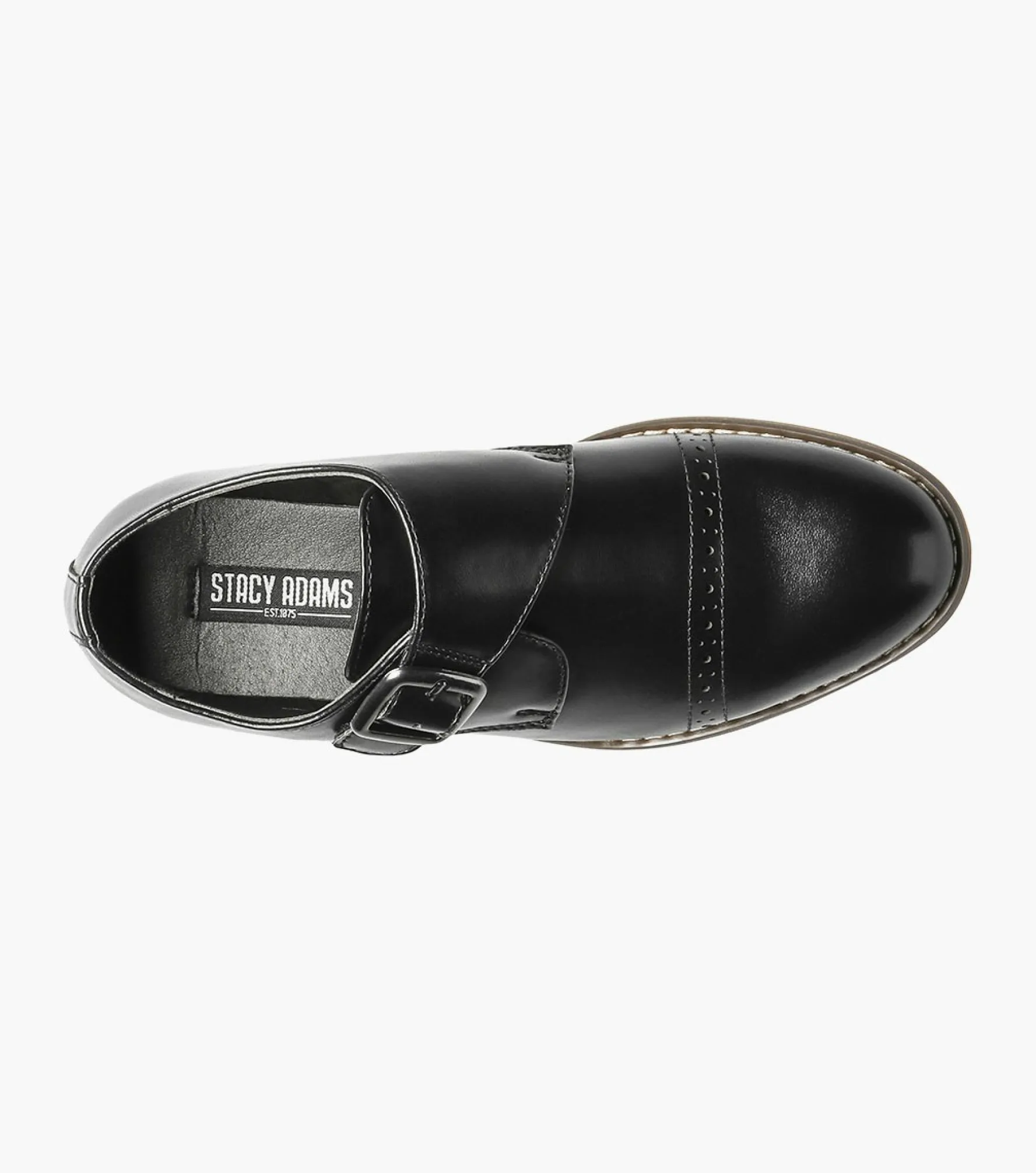 Stacy Adams Kids Desmond Cap Toe Monk Strap
