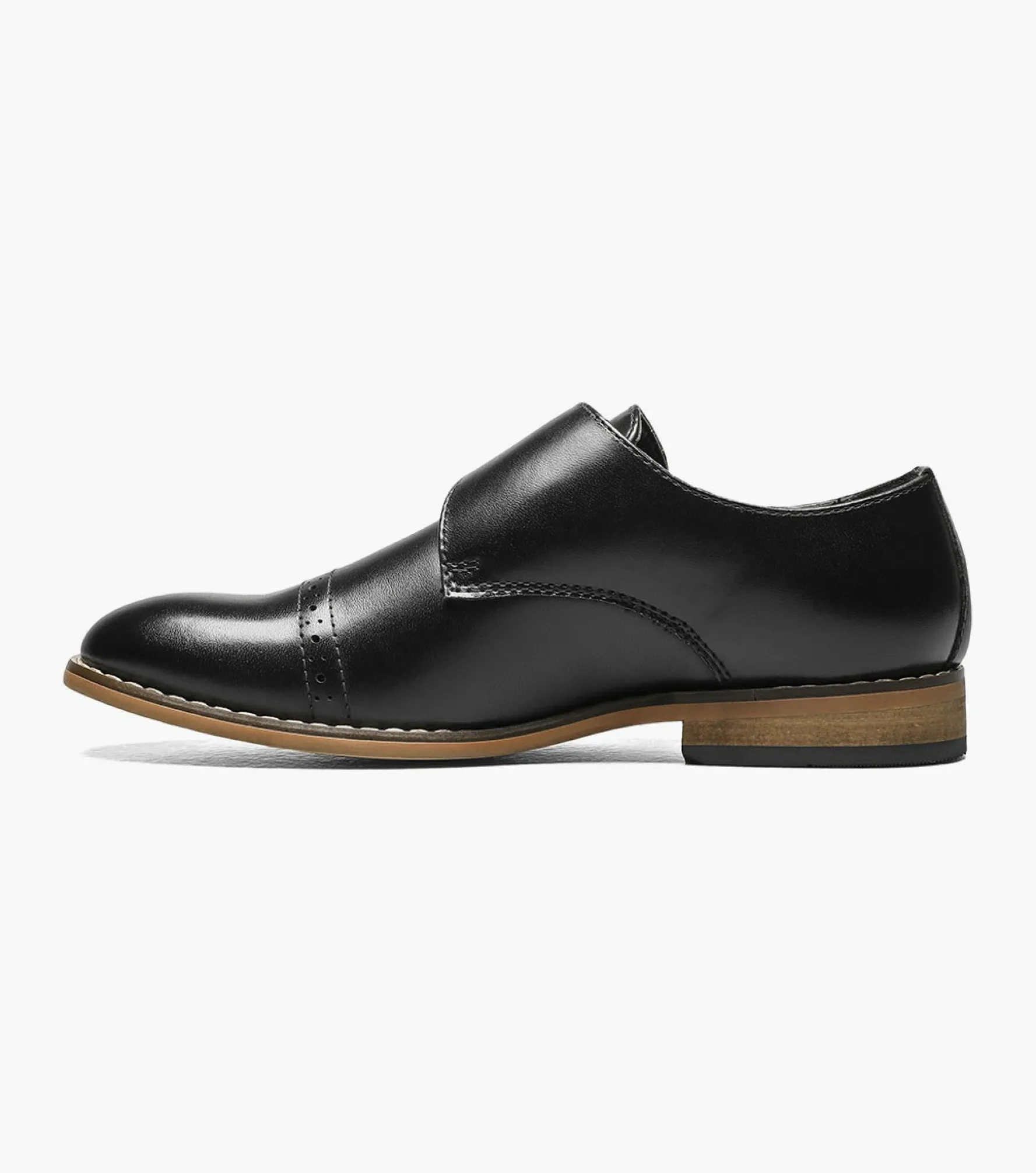 Stacy Adams Kids Desmond Cap Toe Monk Strap