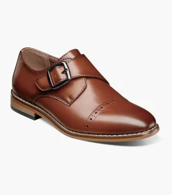 Stacy Adams Kids Desmond Cap Toe Monk Strap