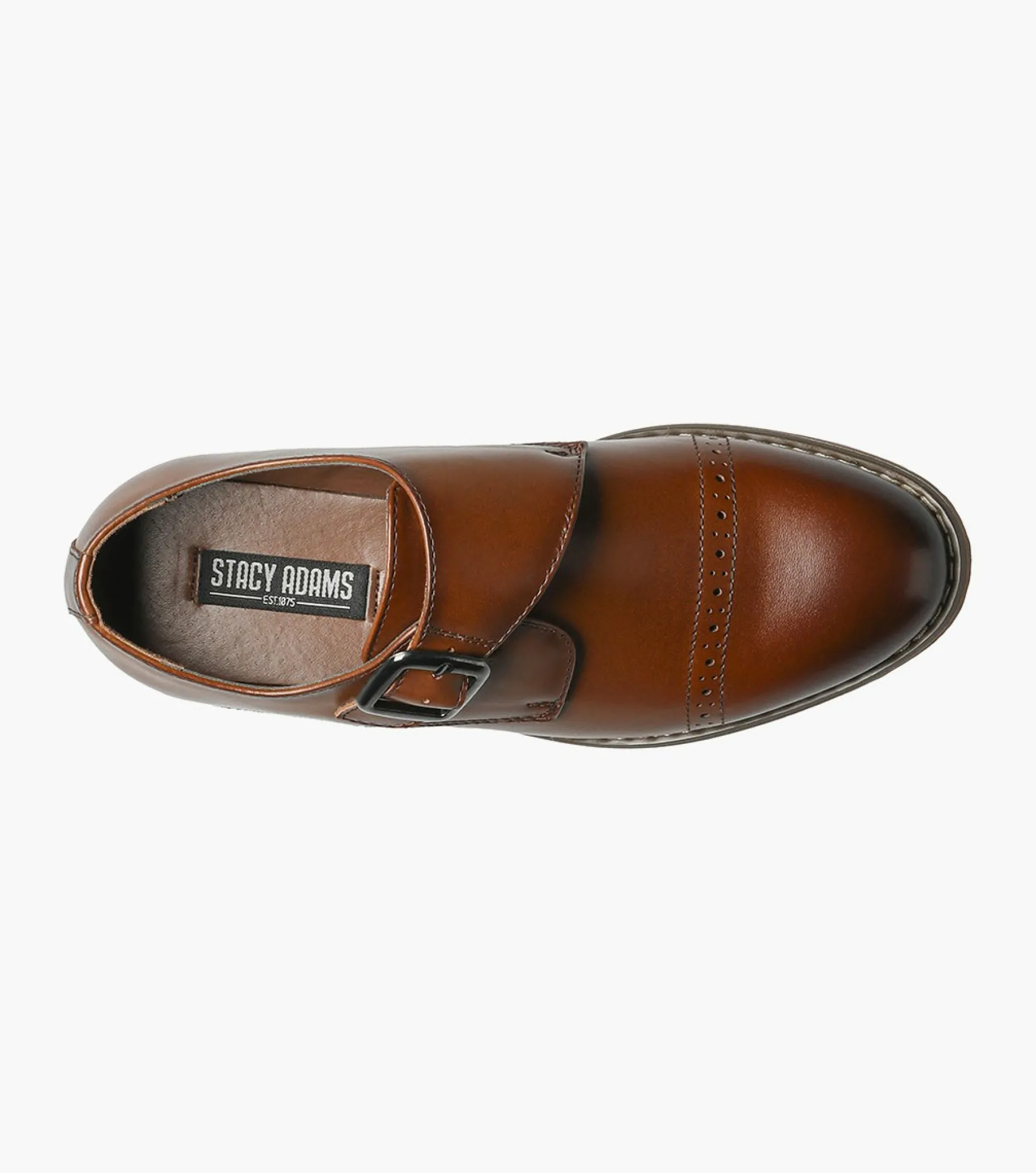 Stacy Adams Kids Desmond Cap Toe Monk Strap