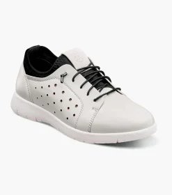 Stacy Adams Kids Halden Cap Toe Elastic Lace Up