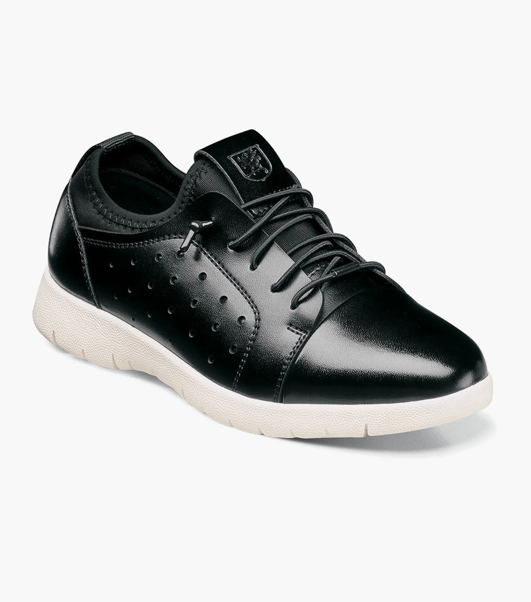 Stacy Adams Kids Halden Cap Toe Elastic Lace Up