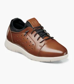 Stacy Adams Kids Halden Cap Toe Elastic Lace Up