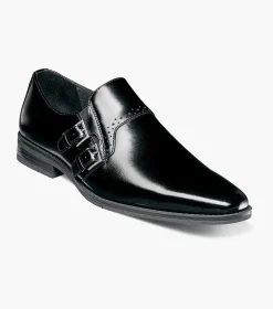 Stacy Adams Kilgore Plain Toe Double Monk Strap