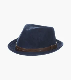 Stacy Adams Klimt Fedora Suede Pinch Front Hat