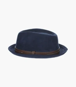 Stacy Adams Klimt Fedora Suede Pinch Front Hat