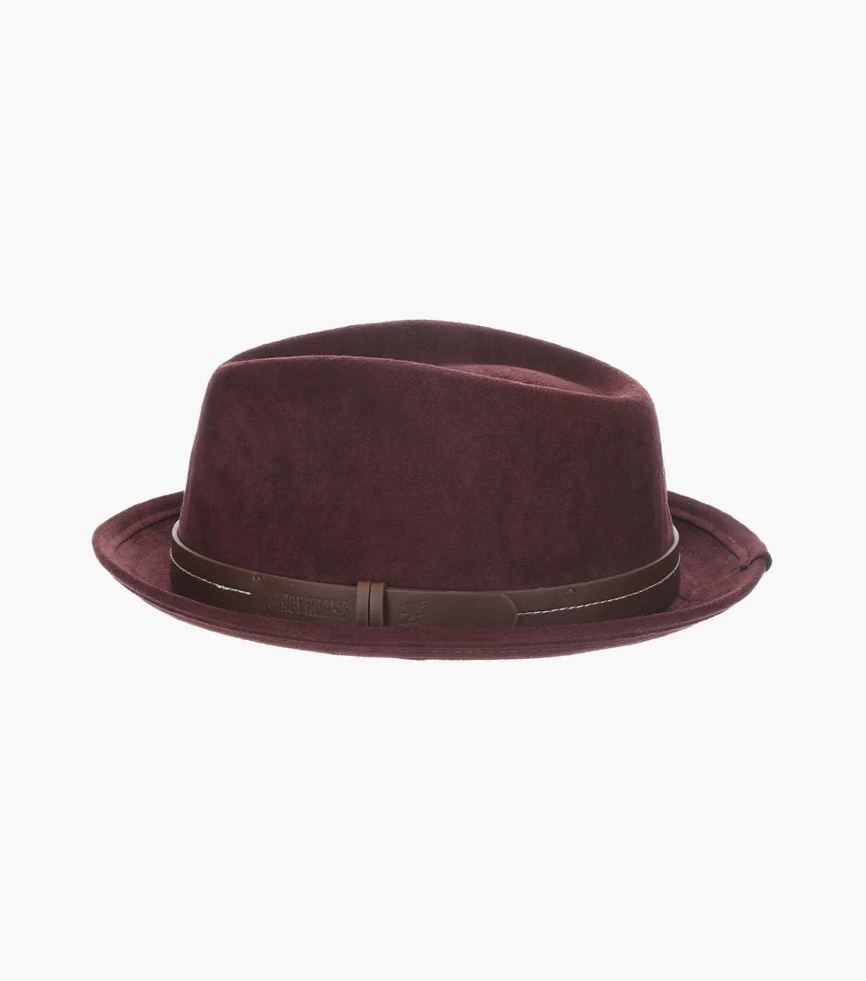 Stacy Adams Klimt Fedora Suede Pinch Front Hat