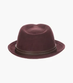Stacy Adams Klimt Fedora Suede Pinch Front Hat