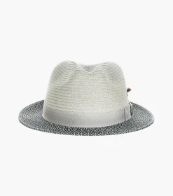Stacy Adams Lamonte Fedora Paper Braid Pinch Front Hat