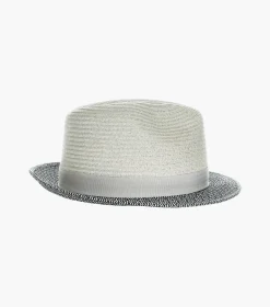 Stacy Adams Lamonte Fedora Paper Braid Pinch Front Hat